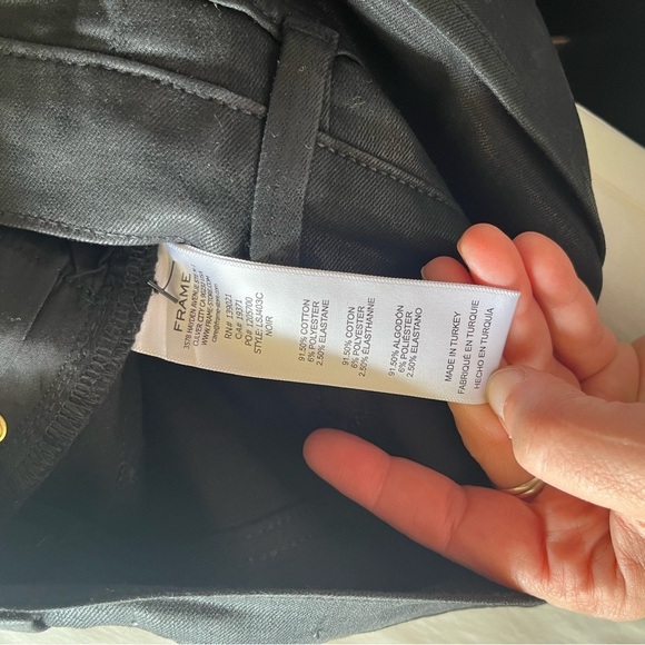 Frame Denim Sleek Shiny Le Skinny de Jeanne Black Skinny Jeans - Picture 8 of 11